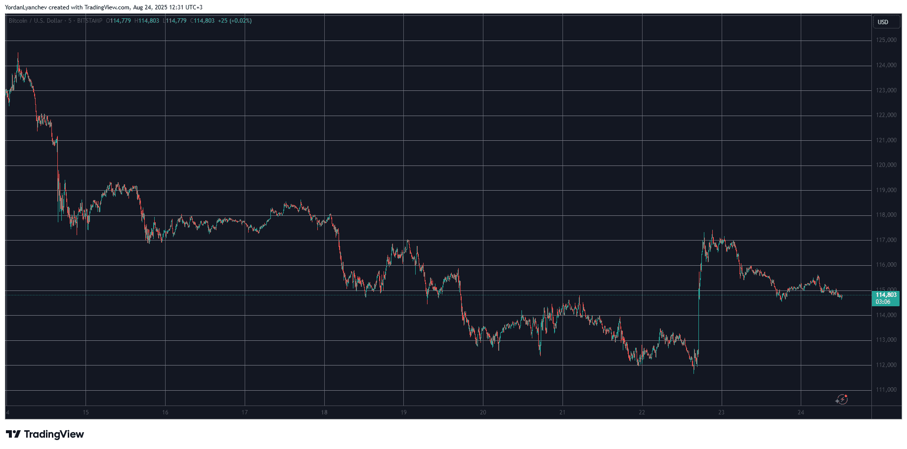 Bitcoin price chart