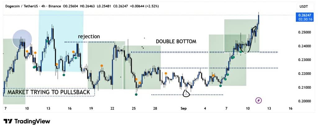 DOGE price chart