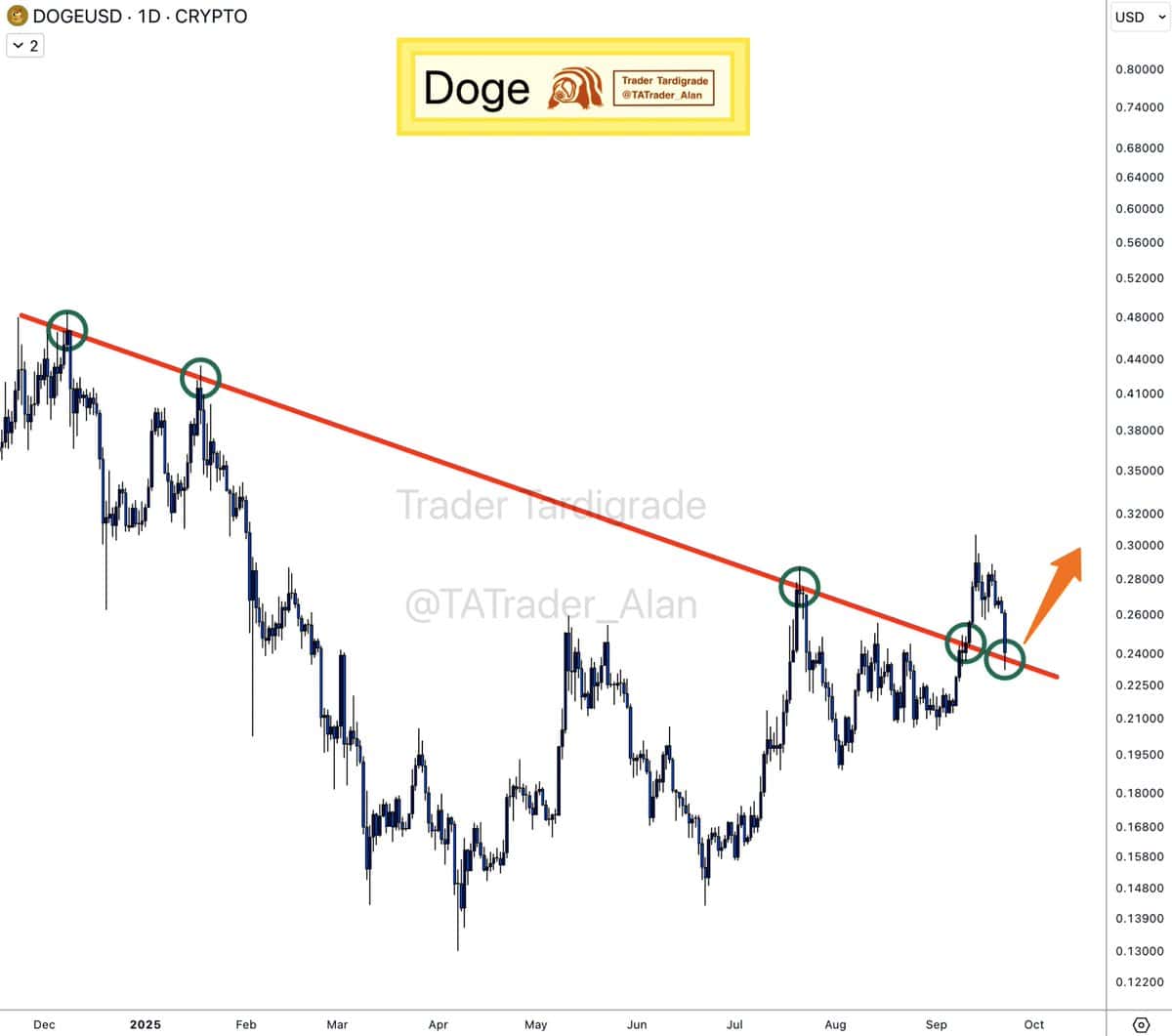 DOGE price chart