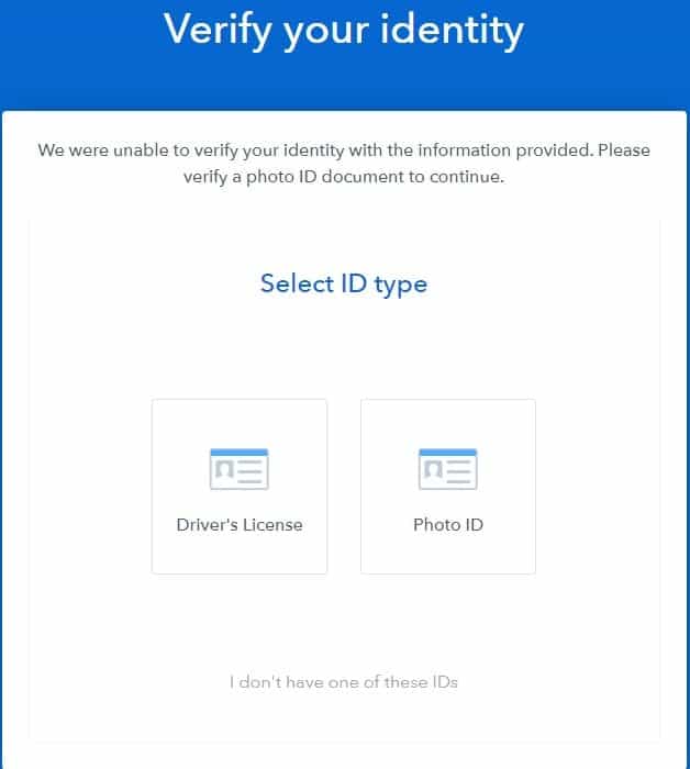 coinbase accepted id