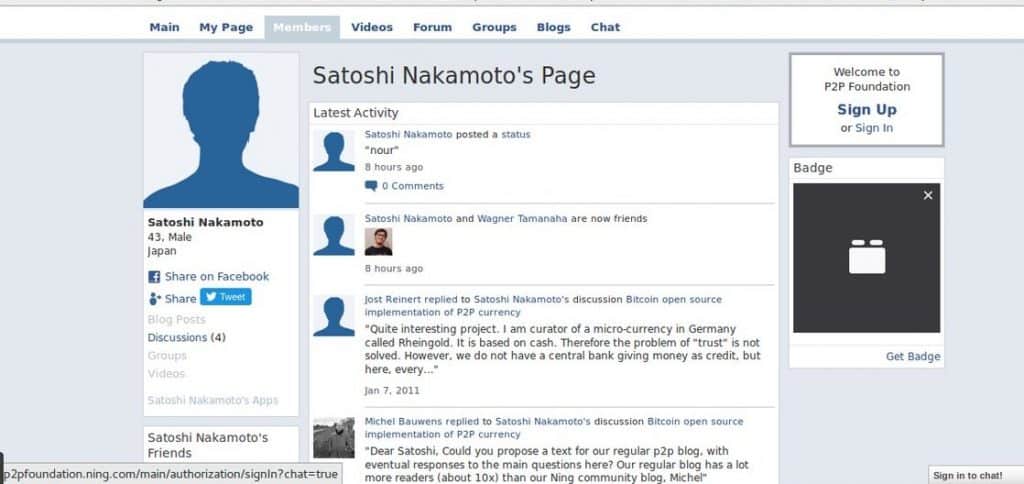 satoshi nakamoto bitcoin forum
