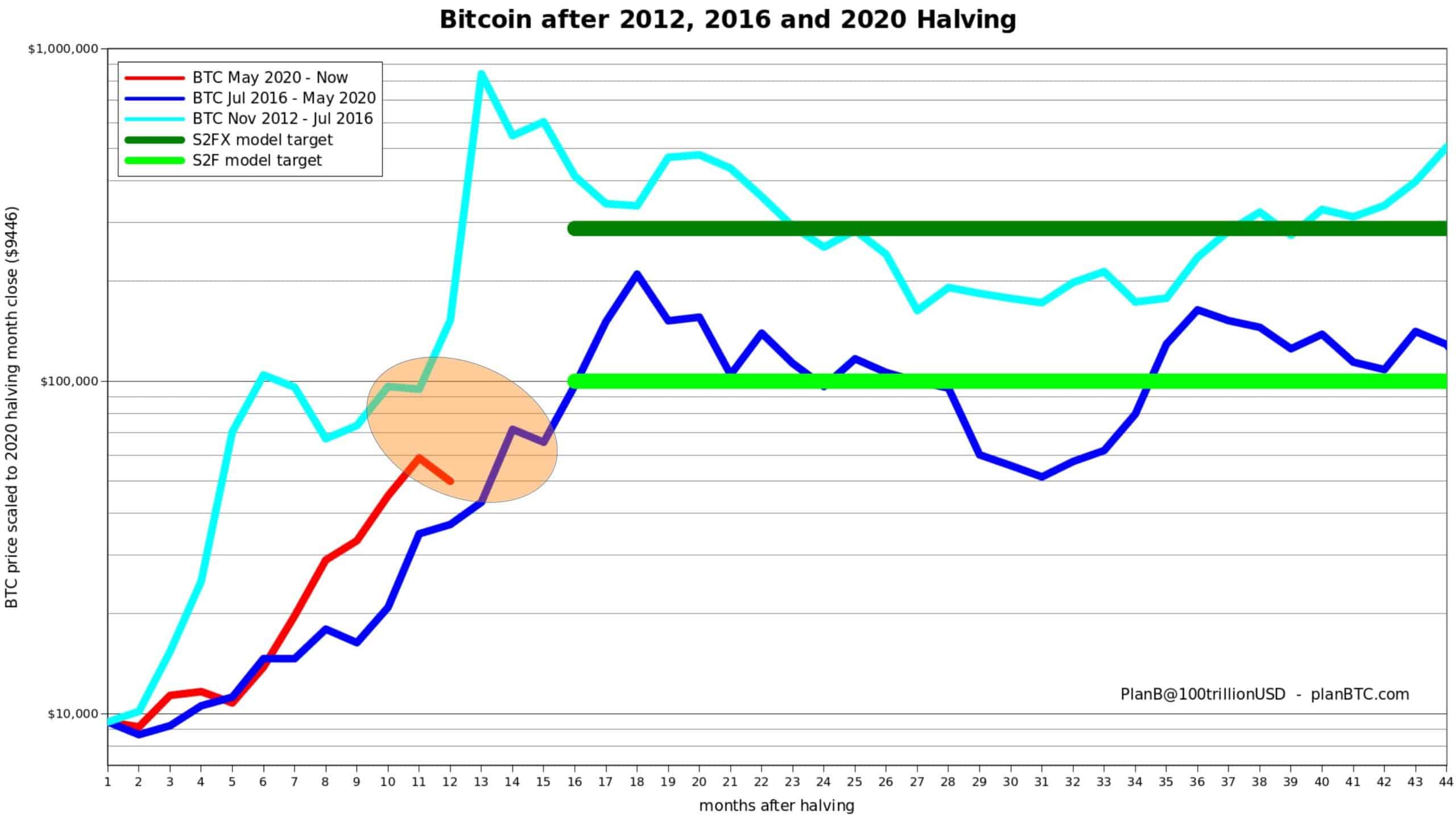 Bitcoin Bull Runs After Each Halving. Source: Twitter