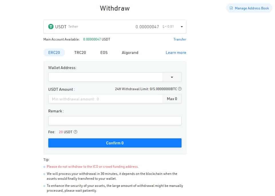 is there a maximum withdrawal limit on kucoin