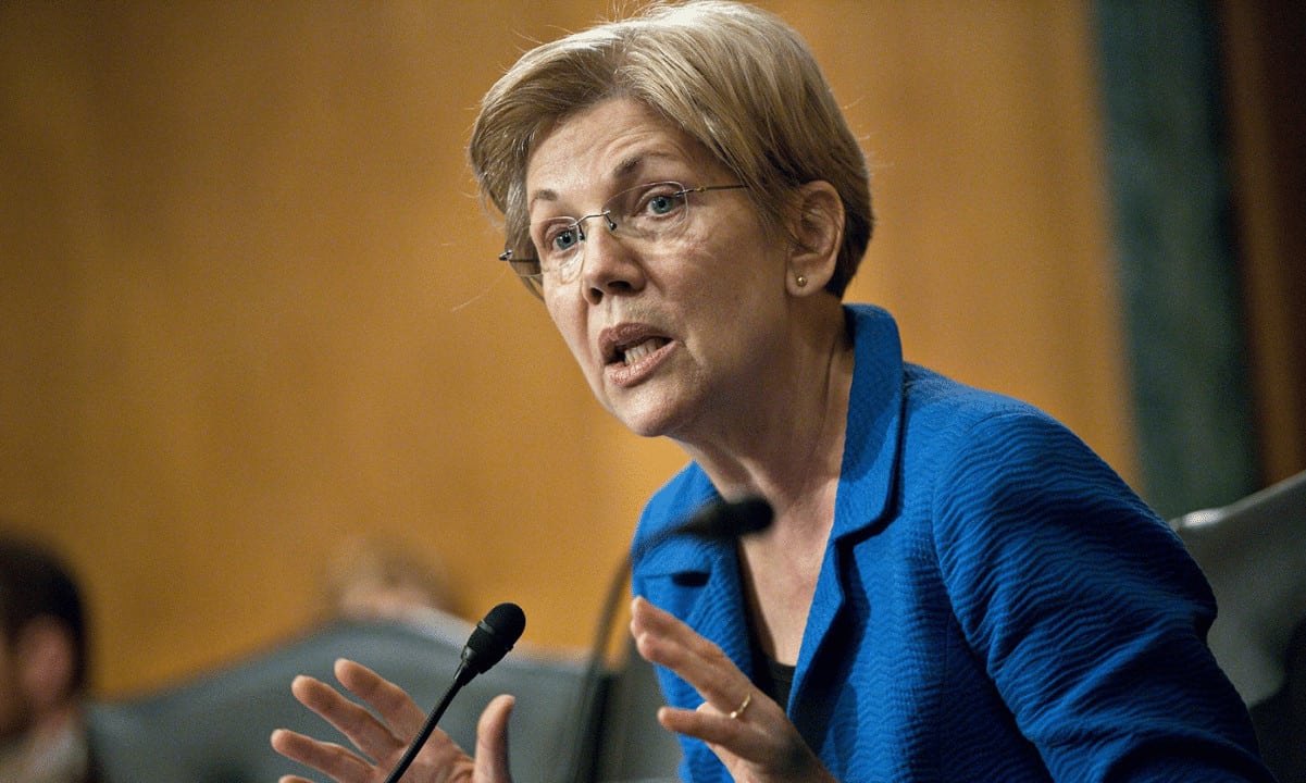 Wall Street Bank Endorses Elizabeth Warren's Strict Crypto Bill