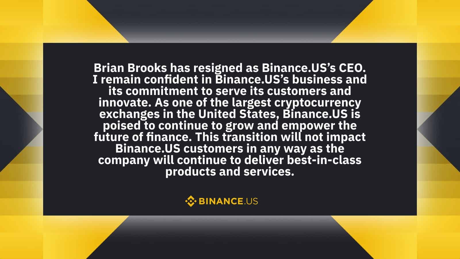Brian Brooks Leaves Binance US, Citing ‘Differences’ With ...