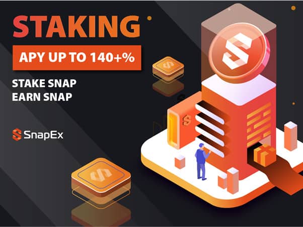SnapEx Launches Single Staking With Up to 140.95% APY