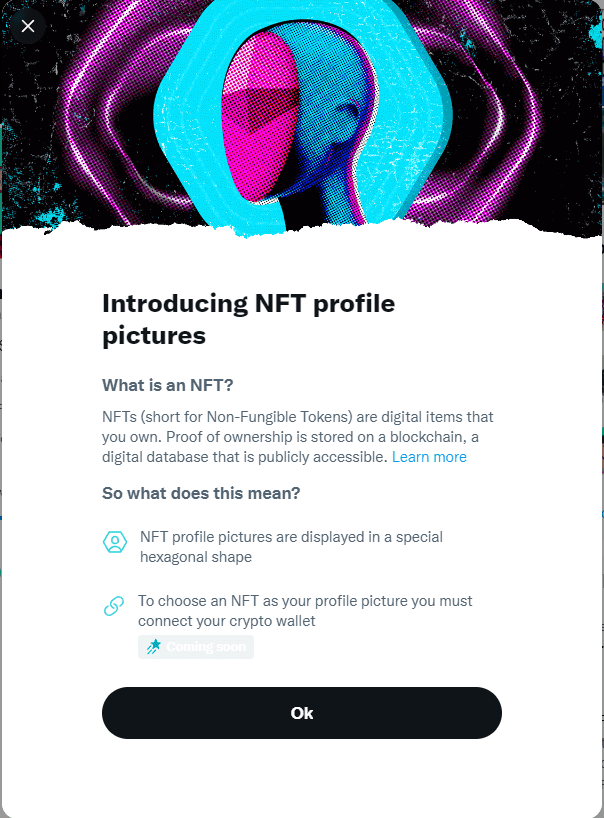 Twitter's NFT feature