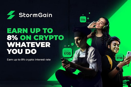 StormGain Launches Interest Earning on Crypto App
