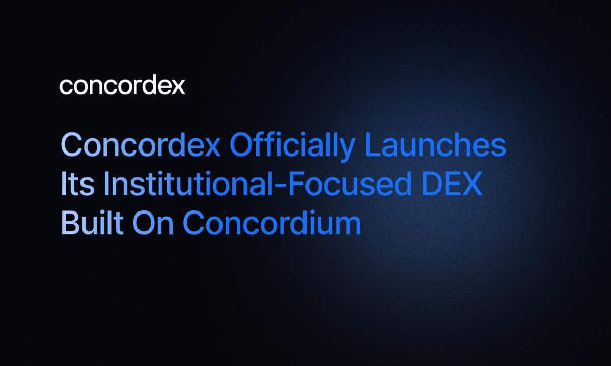 Concordex Officially Launches Its Institutional-Focused DEX Built On Concordium