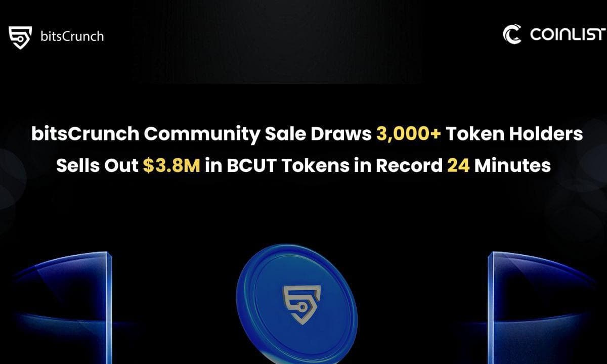 bitsCrunch BCUT Community Sale Sells Out In Record 24 Minutes, Raising .85M