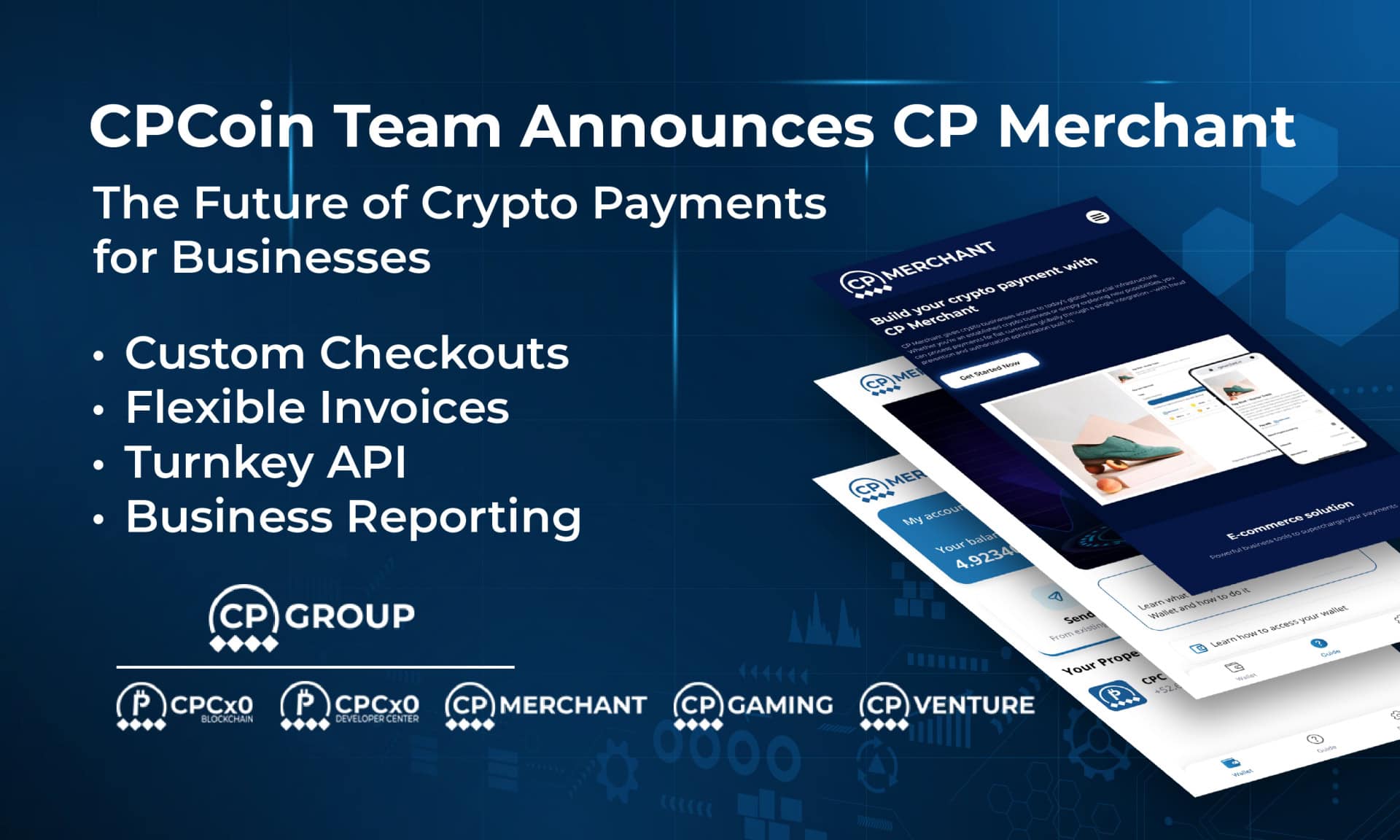 CPCoin Team Announces CP Merchant  The Future of Crypto Payments for Businesses