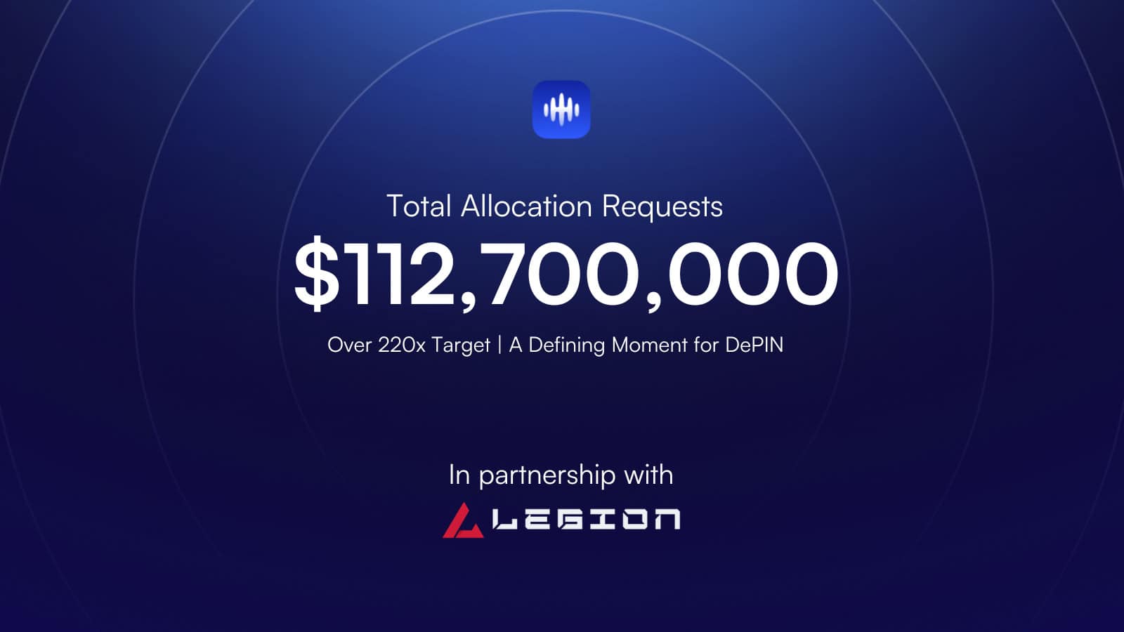 $112 Million in Allocation Requests, Surpassing Target by 220x