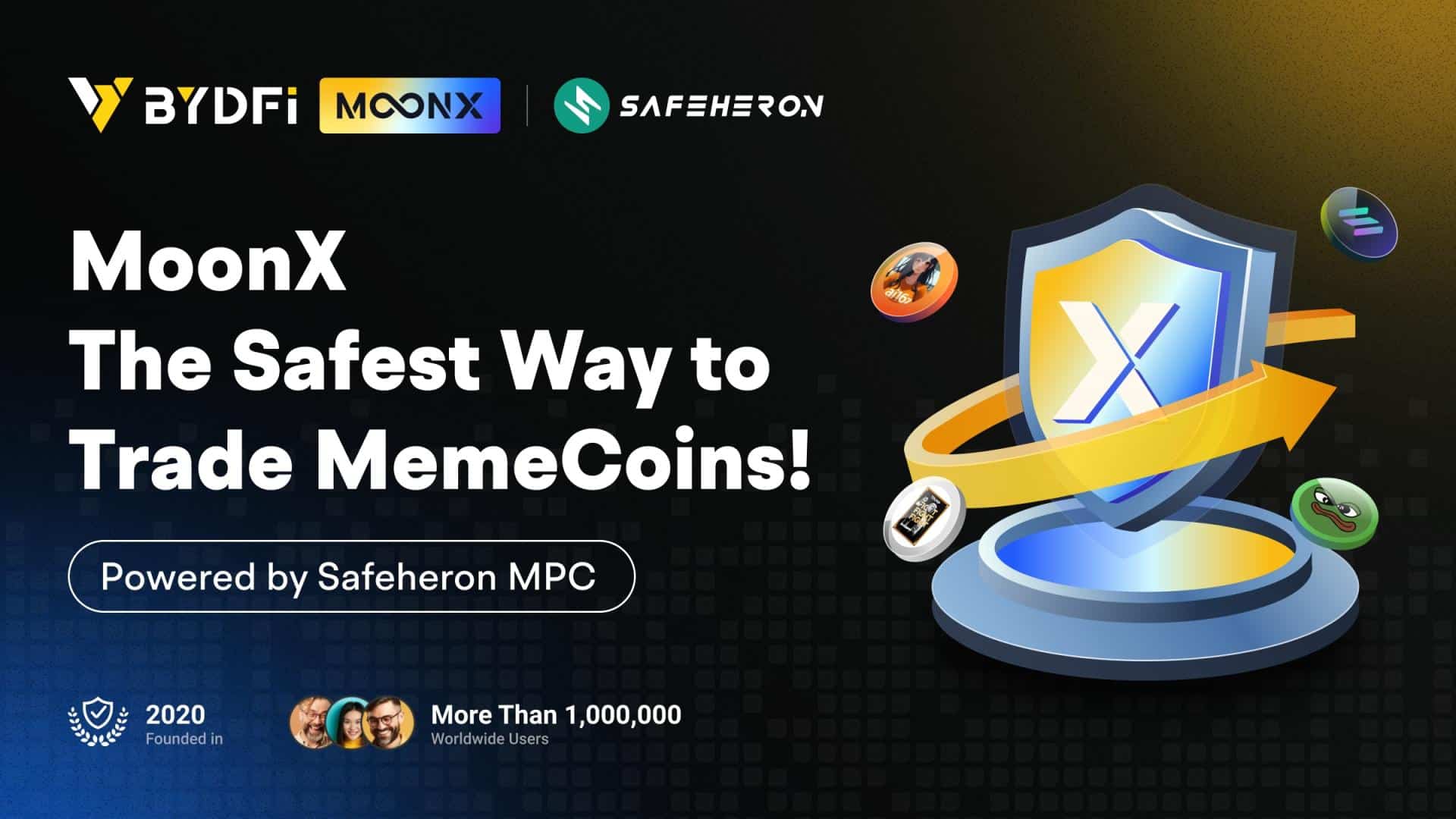 BYDFi Partners with Safeheron to Launch MoonX, The Ultimate Platform for Secure MemeCoin Trading