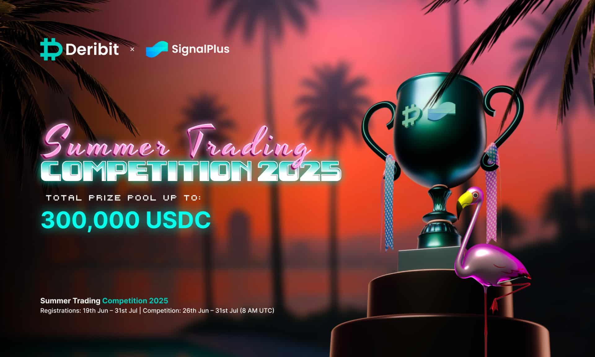 Deribit and SignalPlus Launch “The Summer Chase” Trading Competition 2025 Featuring a 0,000+ USDC Prize Pool