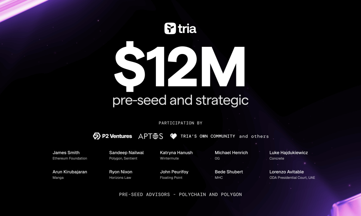 Tria Raises M to Be the Leading Self-Custodial Neobank and Payments Infrastructure for Humans and AI
