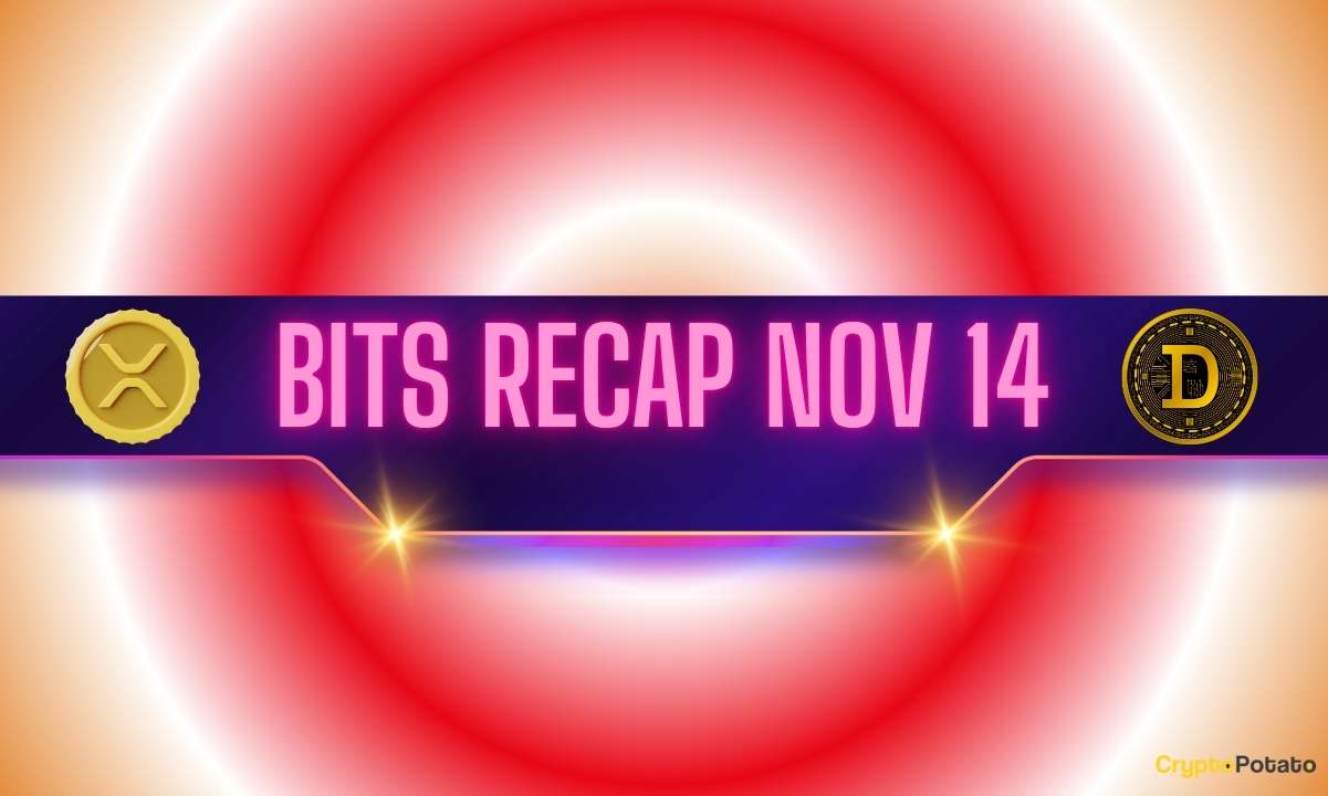 Ripple (XRP) Price Turmoil, Dogecoin (DOGE) Whales Wake up, and More: Bits Recap Nov 14