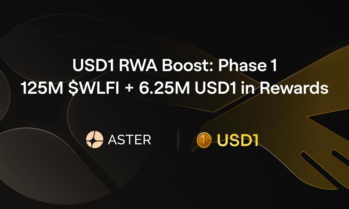 Aster and World Liberty Financial Launch USD1 RWA Boost: Phase 1, Offering 125M $WLFI + 6.25M USD1 in Rewards
