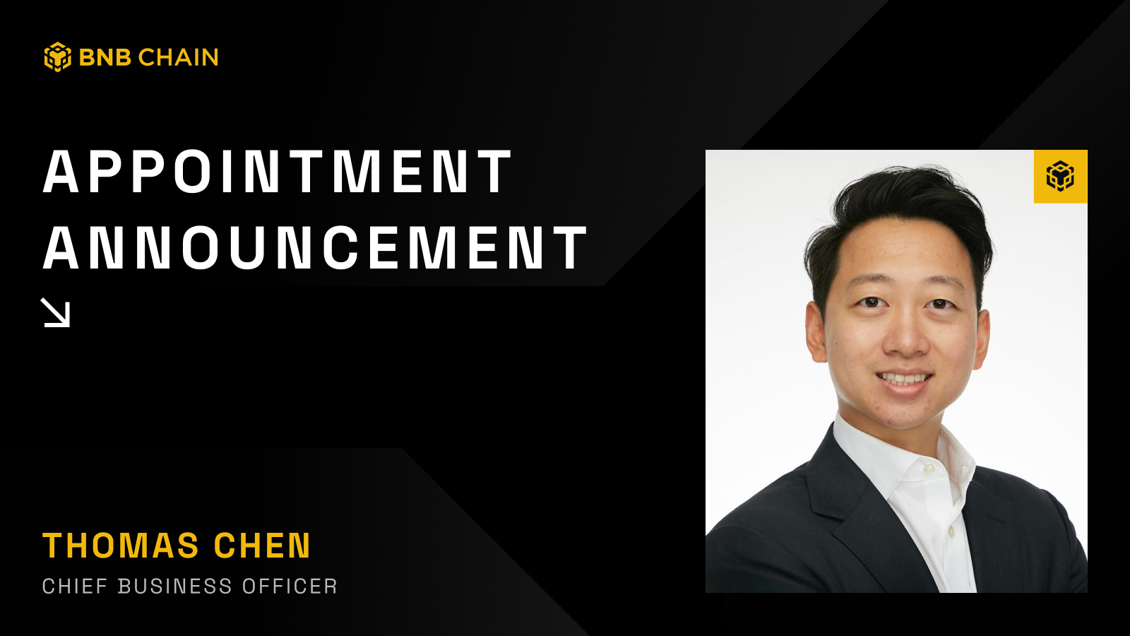 BNB Chain Appoints Thomas Chen as Chief Business Officer